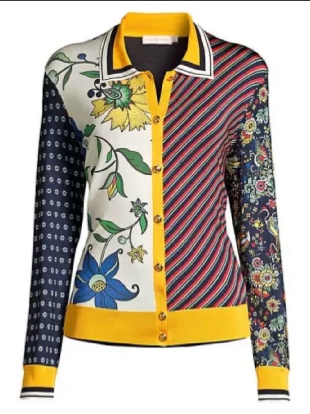 Tory Burch print block cardigan. Size M